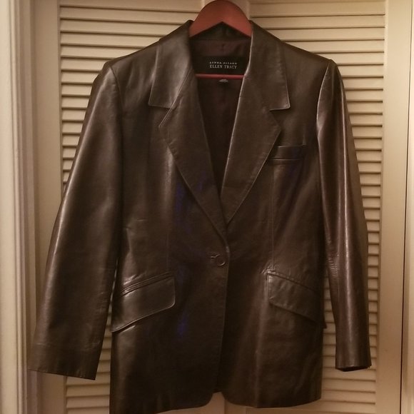 ellen tracy leather jacket